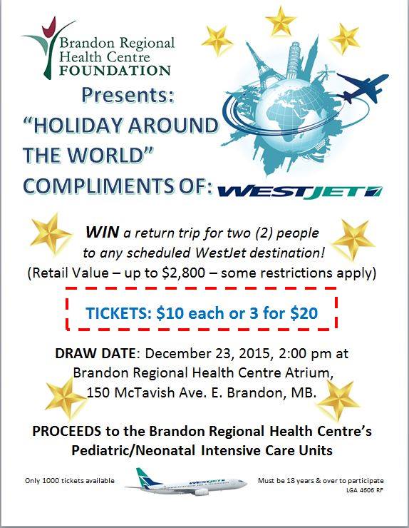 2015 WestJet Raffle Poster