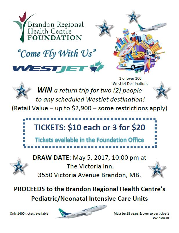 Spring 2017 WestJet Raffle Poster
