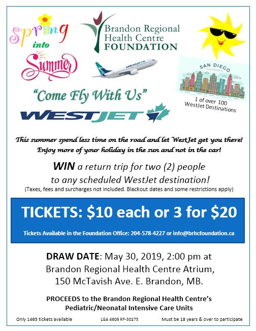 2019 WestJet Raffle Poster