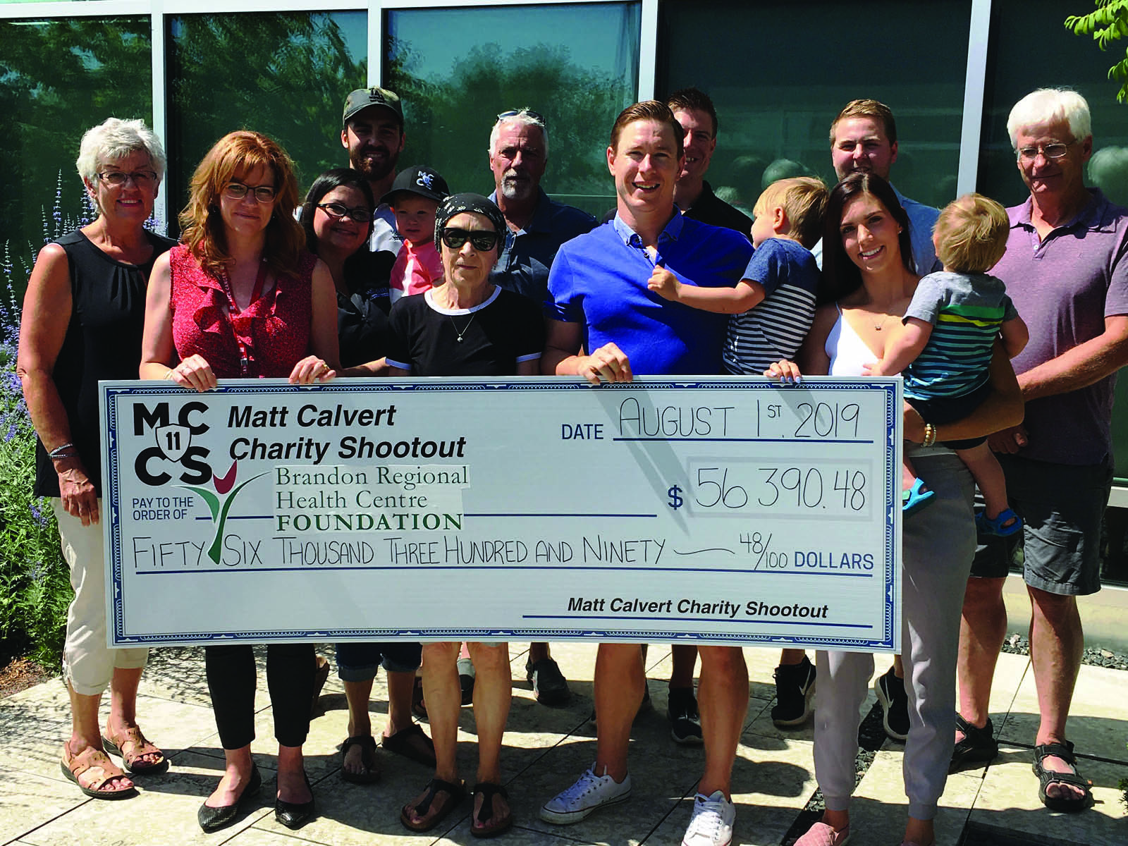 Matt Calvert Charity Shoutout 2019 Cheque Presentation