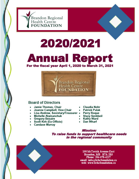 Front cover of BRHC Foundation Annual Report 2020-2021