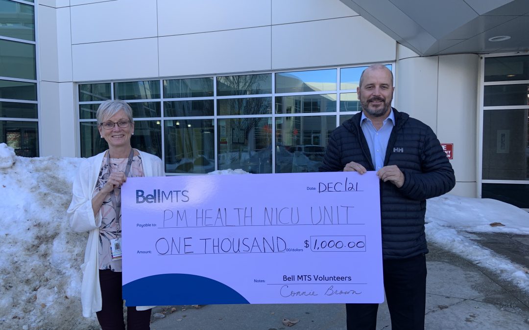 Bell/MTS Volunteer Fund donates to NICU on behalf of Connie Brown
