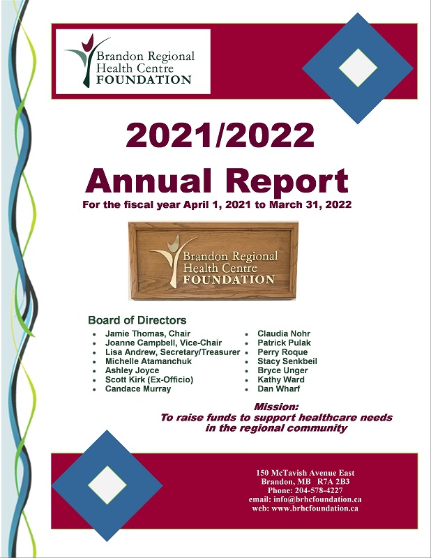 Front cover of BRHC Foundation Annual Report 2020-2021