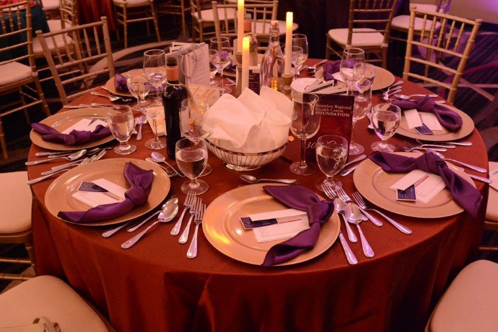 Gala table Tables set for the 2019 BRHC Foundation Annual Gala