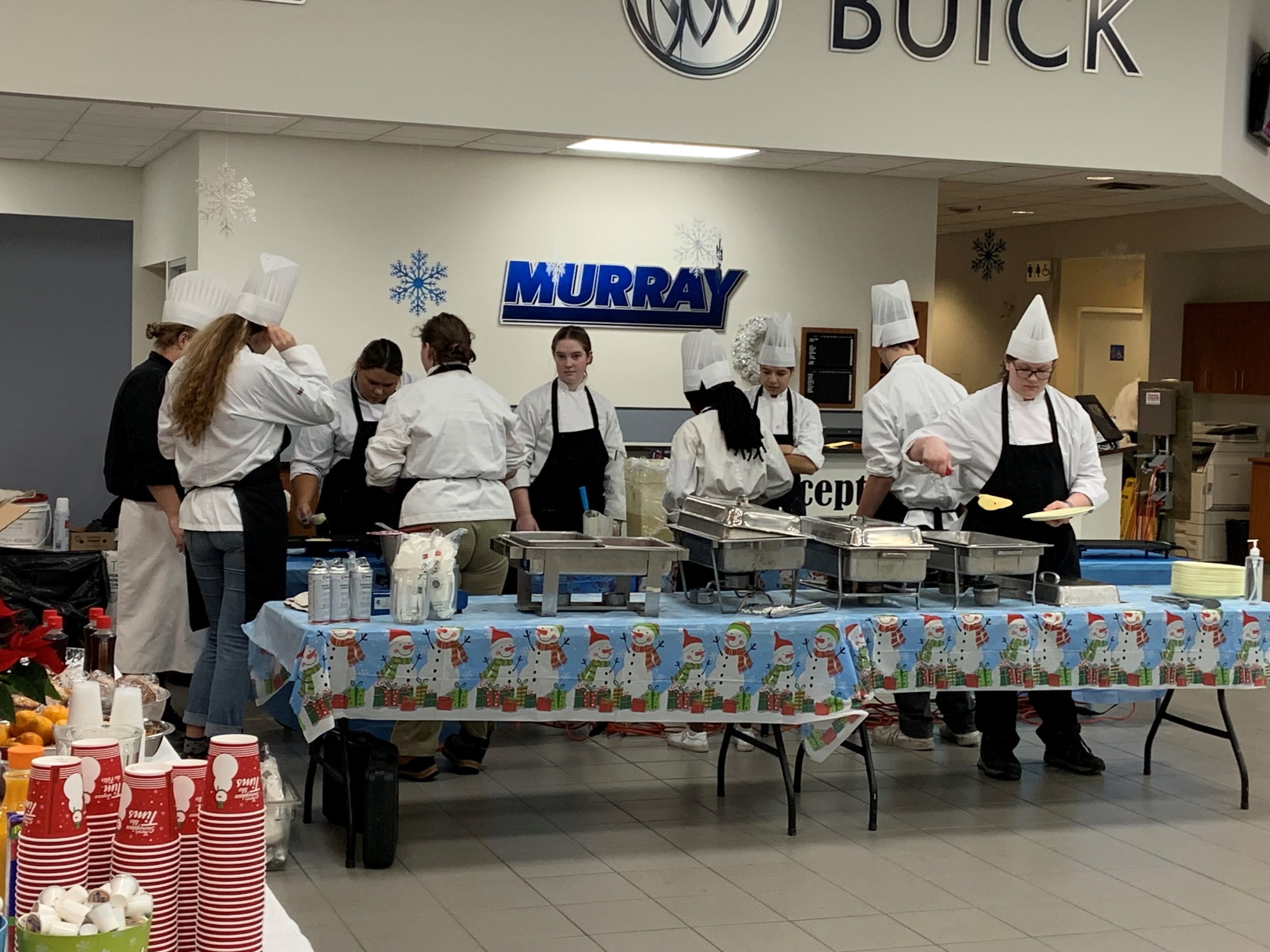 Pancake Br 5 Table setting at the 2019 BRHC Foundation Holiday Pancake Breakfast