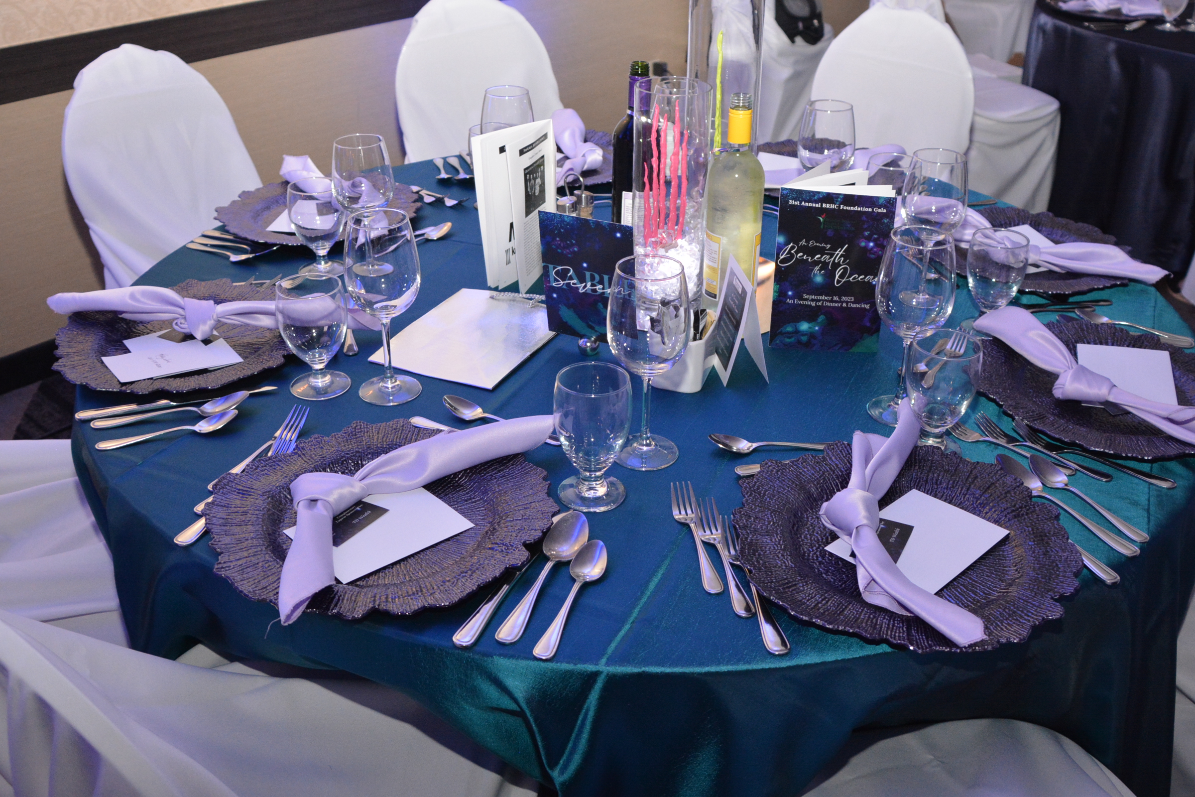 Tables set for the 2019 BRHC Foundation Annual Gala