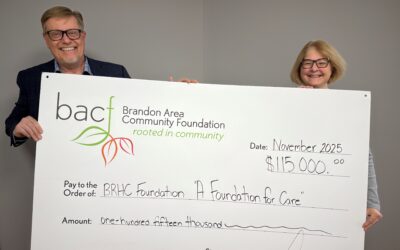 Brandon Area Community Foundation Donates $115 000 to Support the New Critical Care Centre